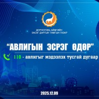 АВЛИГЫН ЭСРЭГ ОЛОН УЛСЫН ӨДРИЙГ ТЭМДЭГЛЭН ӨНГӨРҮҮЛЛЭЭ.